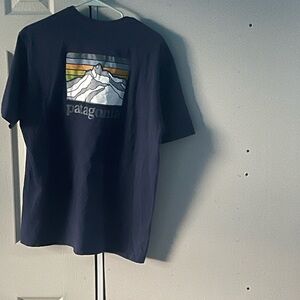 Patagonia, men size Medium, dark navy blue, T shirt